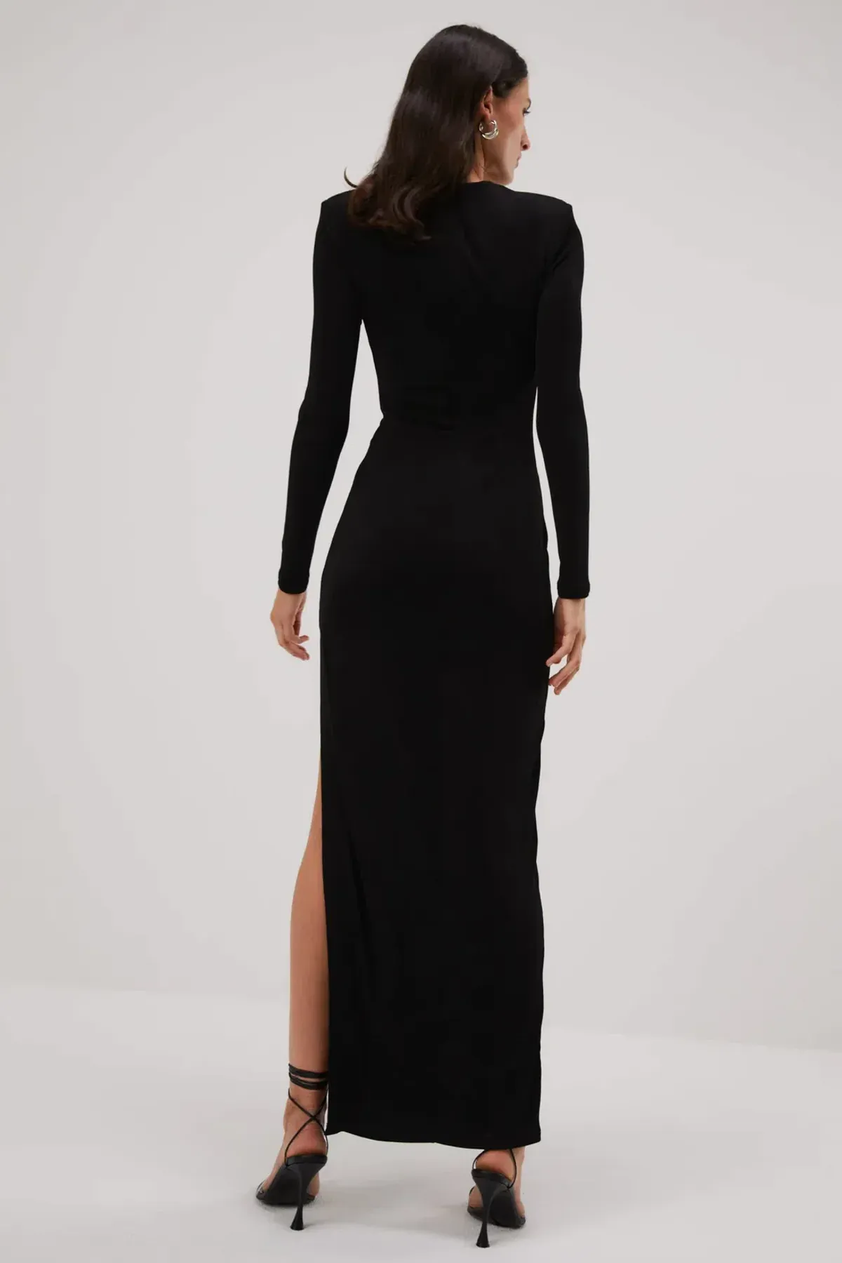 Misha Edita Slinky Jersey Gown Black Size 8 - Image 3