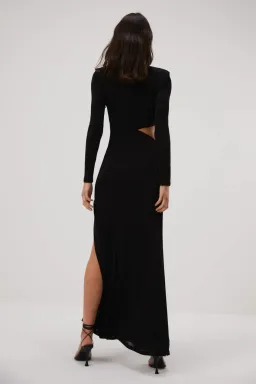 Misha Akarai Slinky Jersey Gown Black Size 6 for rent on The Volte - image 2