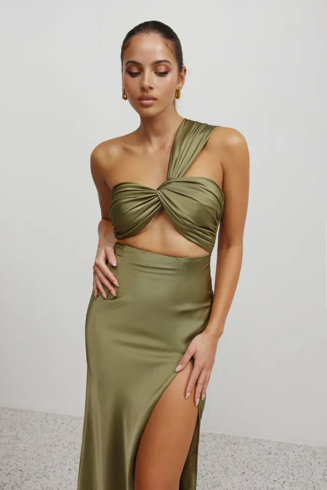 Lexi Josefina Dress Moss Size 10 for rent on The Volte - main image