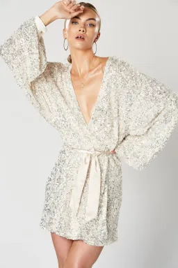 Winona Synergy Wrap Dress Silver Size 8 for rent on The Volte - image 2
