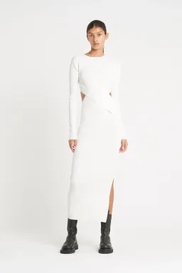 Sir The Label Celena Draped Dress White Size / Au 10 for rent on The Volte - image 1