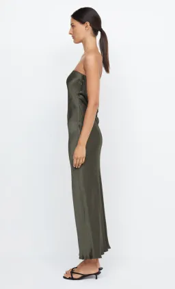 Bec & Bridge Moon Dance Strapless Dress Dark Willow Size 8 for rent on The Volte - image 2
