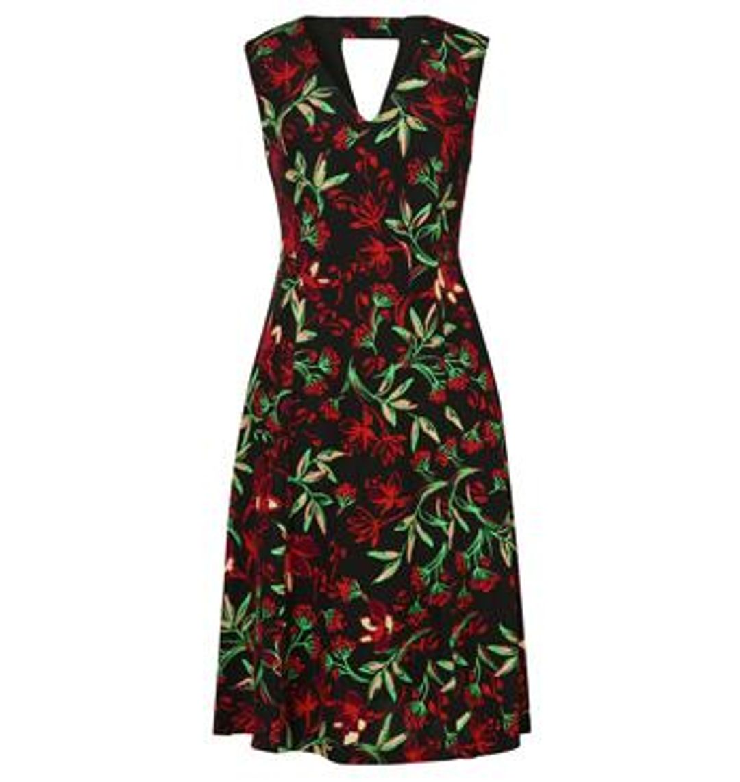 David Lawrence Dark Print Dress for rent on The Volte - main image