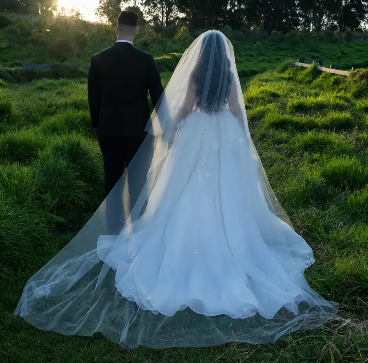 Pallas Couture Inspired Wedding Dress White Size 8 - Image 4