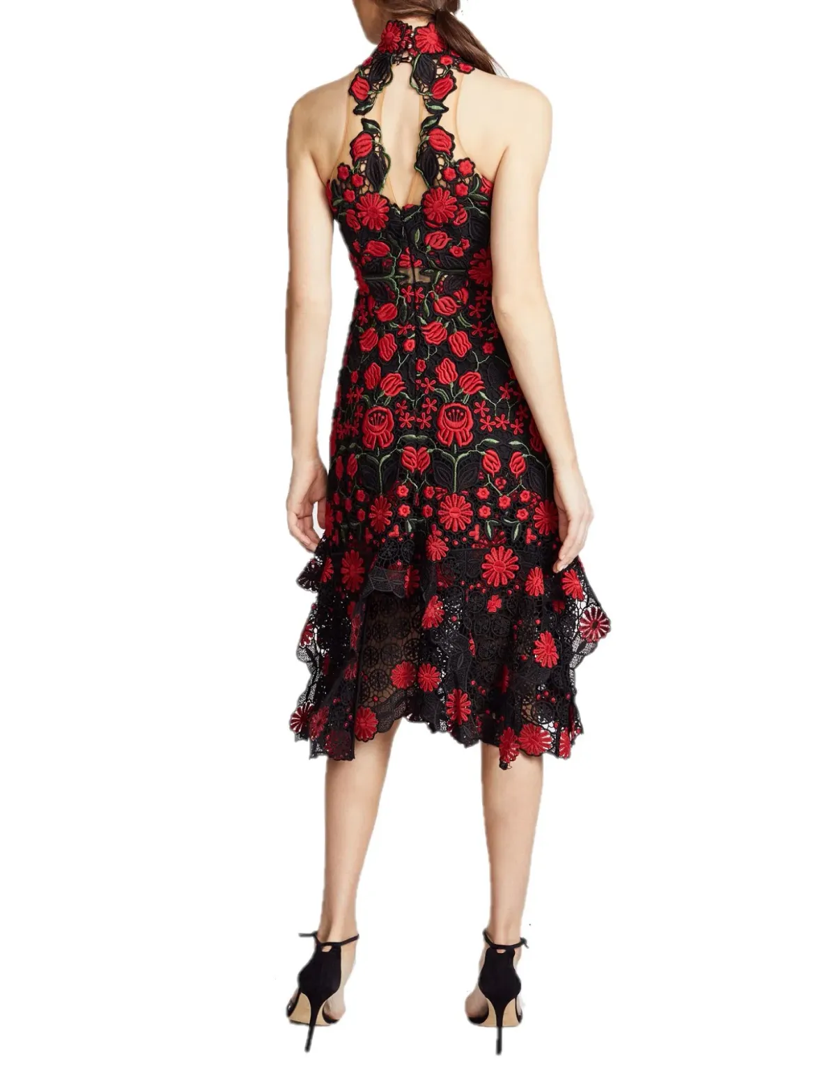Thurley English Rose Midi Dress Floral Size 8 - Image 3
