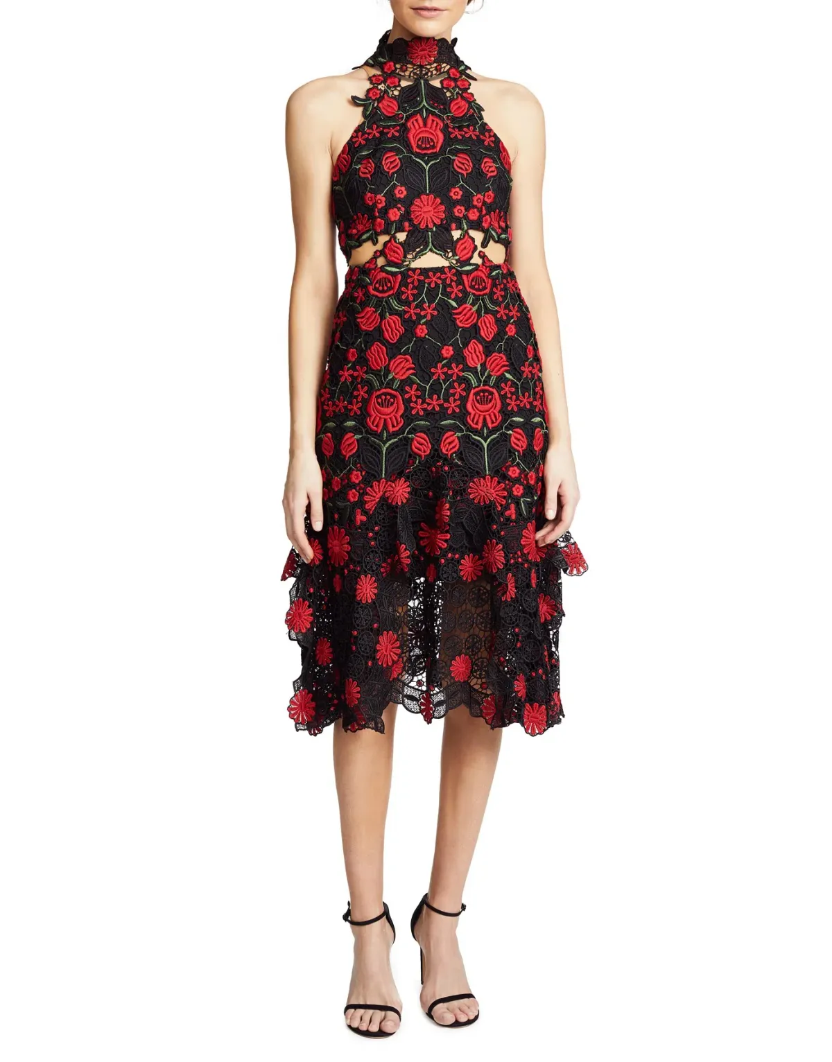 Thurley English Rose Midi Dress Floral Size 8 - Image 1