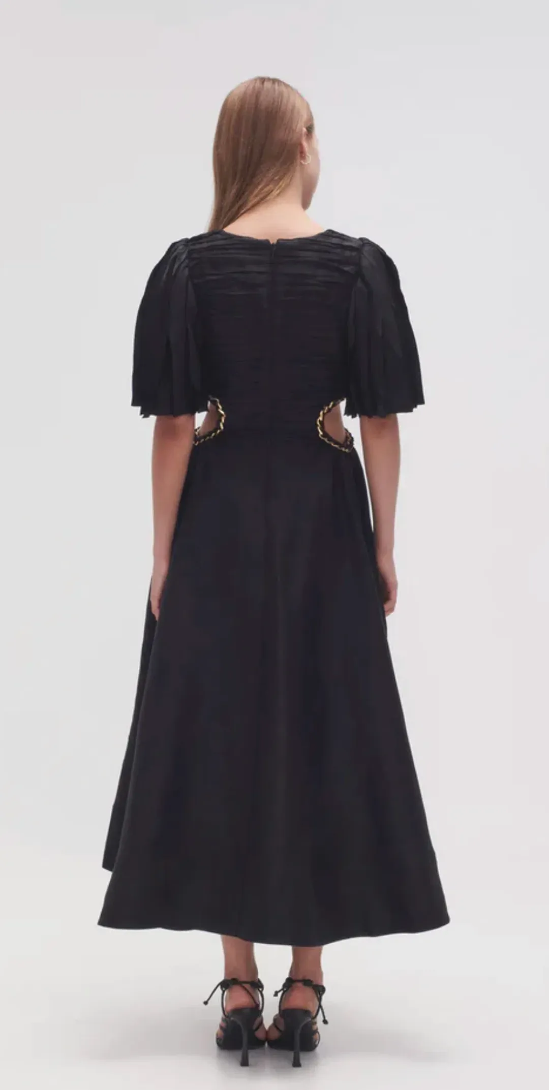 Aje Monica Chainlink Midi Dress Black Size AU 10 for rent on The Volte - main image