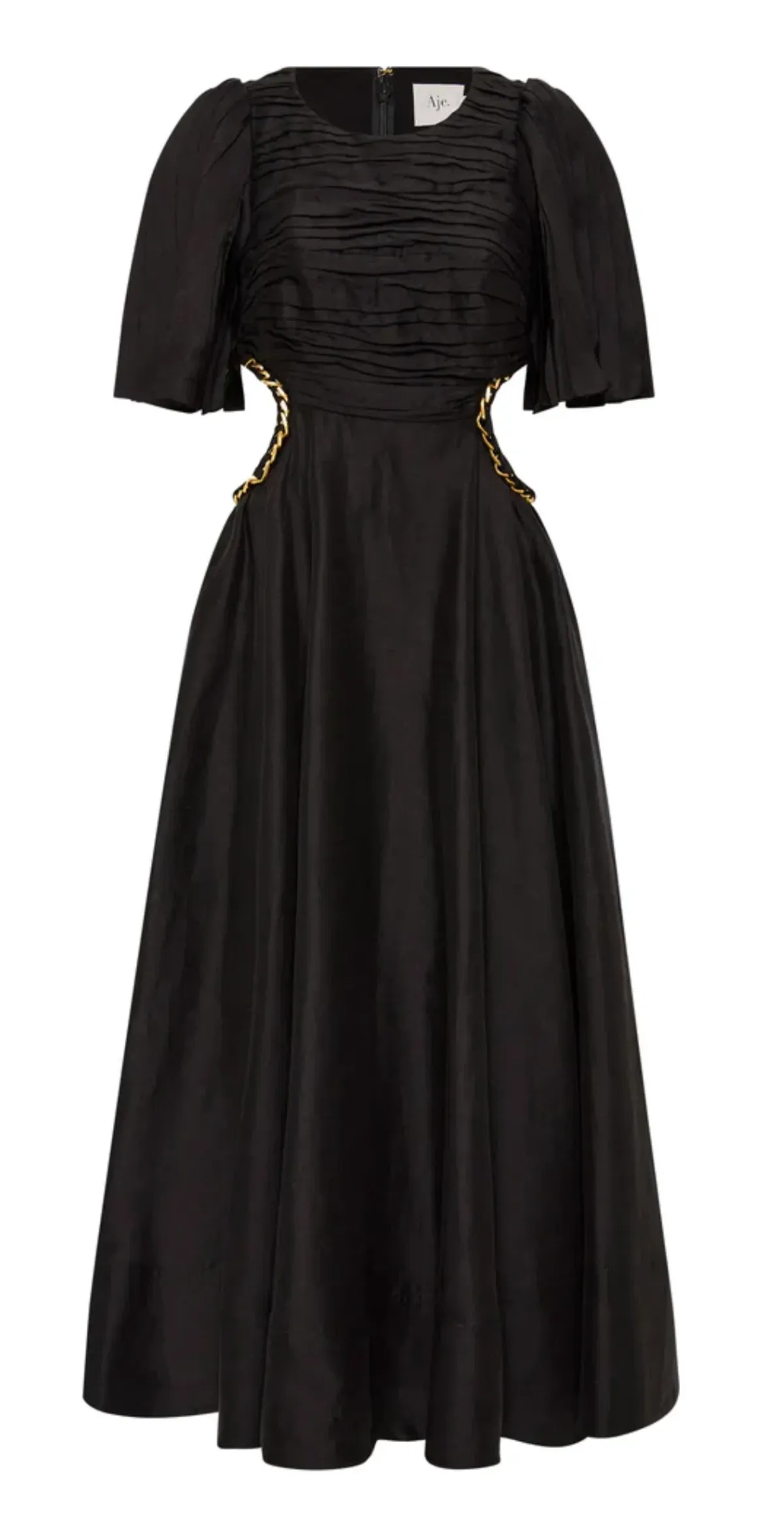 Aje Monica Chainlink Midi Dress Black Size AU 10 - Image 5