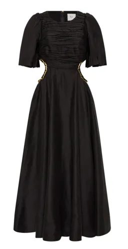 Aje Monica Chainlink Midi Dress Black Size AU 10 for rent on The Volte - image 5