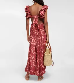 Zimmermann Tiggy Cutout Ruffled Silk Midi Dress Paisley-Print Size 1 / AU 10 for rent on The Volte - image 9
