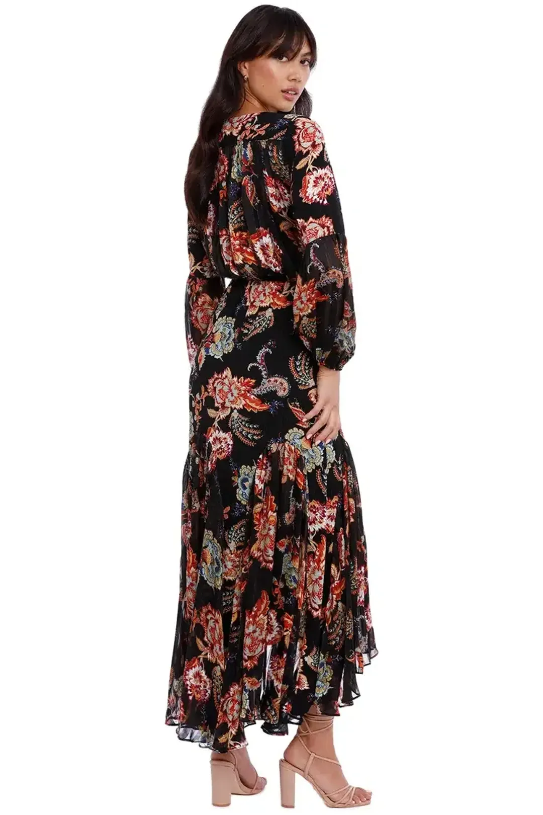 Elliatt Balance Dress Black Print Size AU 8 for rent on The Volte - main image