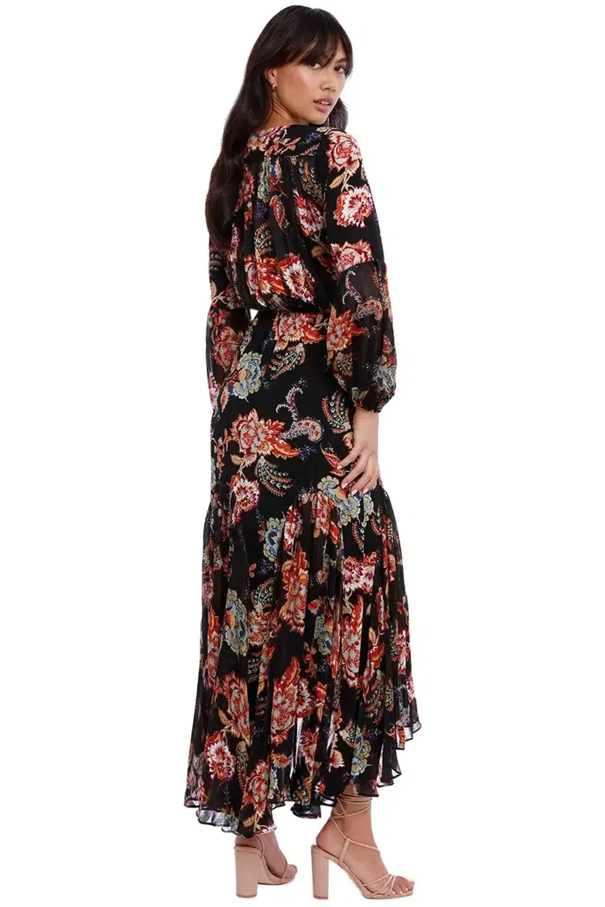 Elliatt Balance Dress Black Print Size AU 8 - Image 3