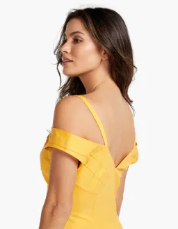 Viktoria & Woods Whirlpool Midi Dress in Mango Orange Yellow Size 14 for rent on The Volte - image 5