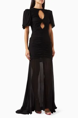 De La Vali Olympia Maxi Dress Black Size 12 for rent on The Volte - image 1