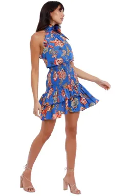 Elliatt Virago Dress Blue Multi Print Size 12 for rent on The Volte - image 3