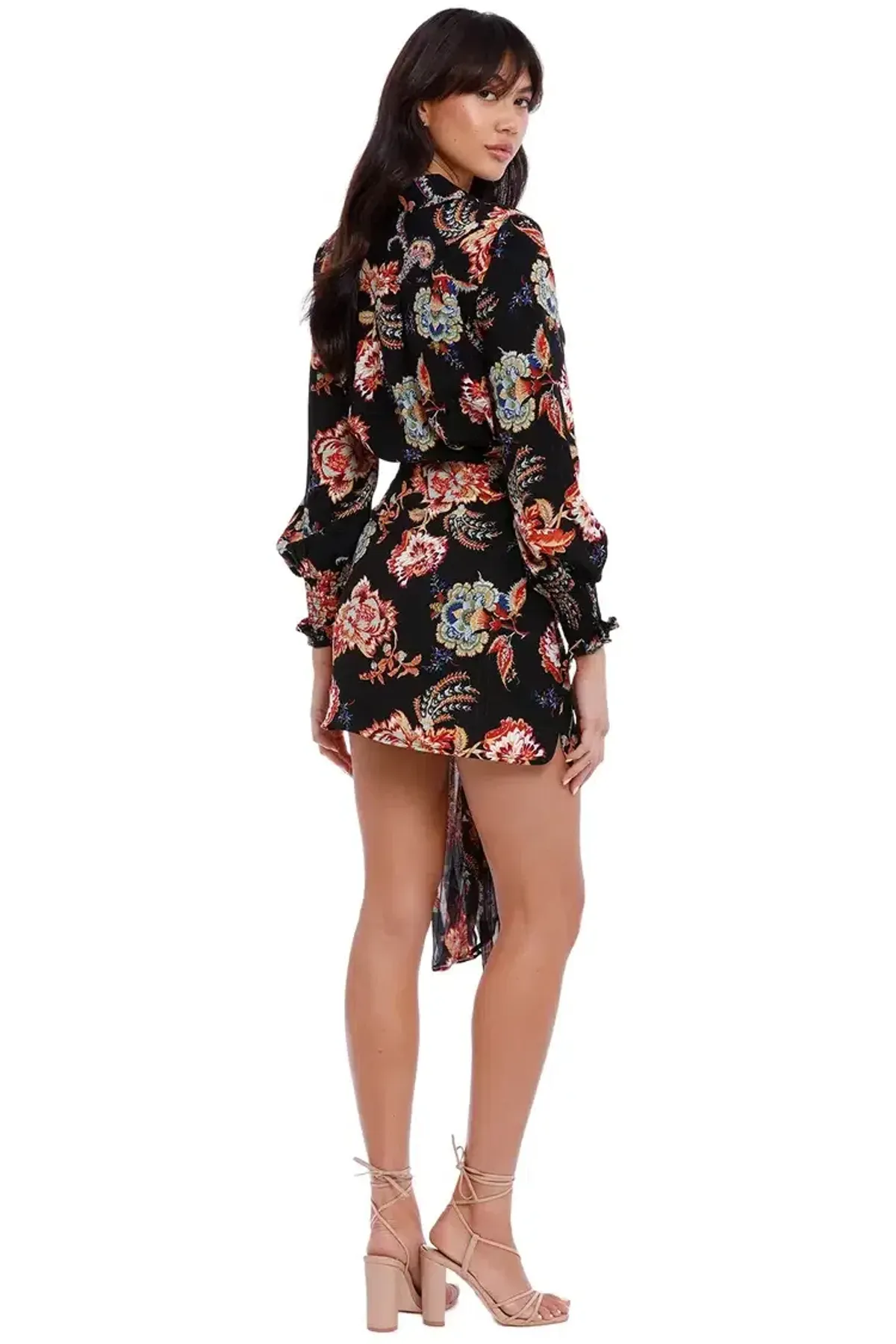 Elliatt Independence Dress Black Multi Print Size 10 - Image 5