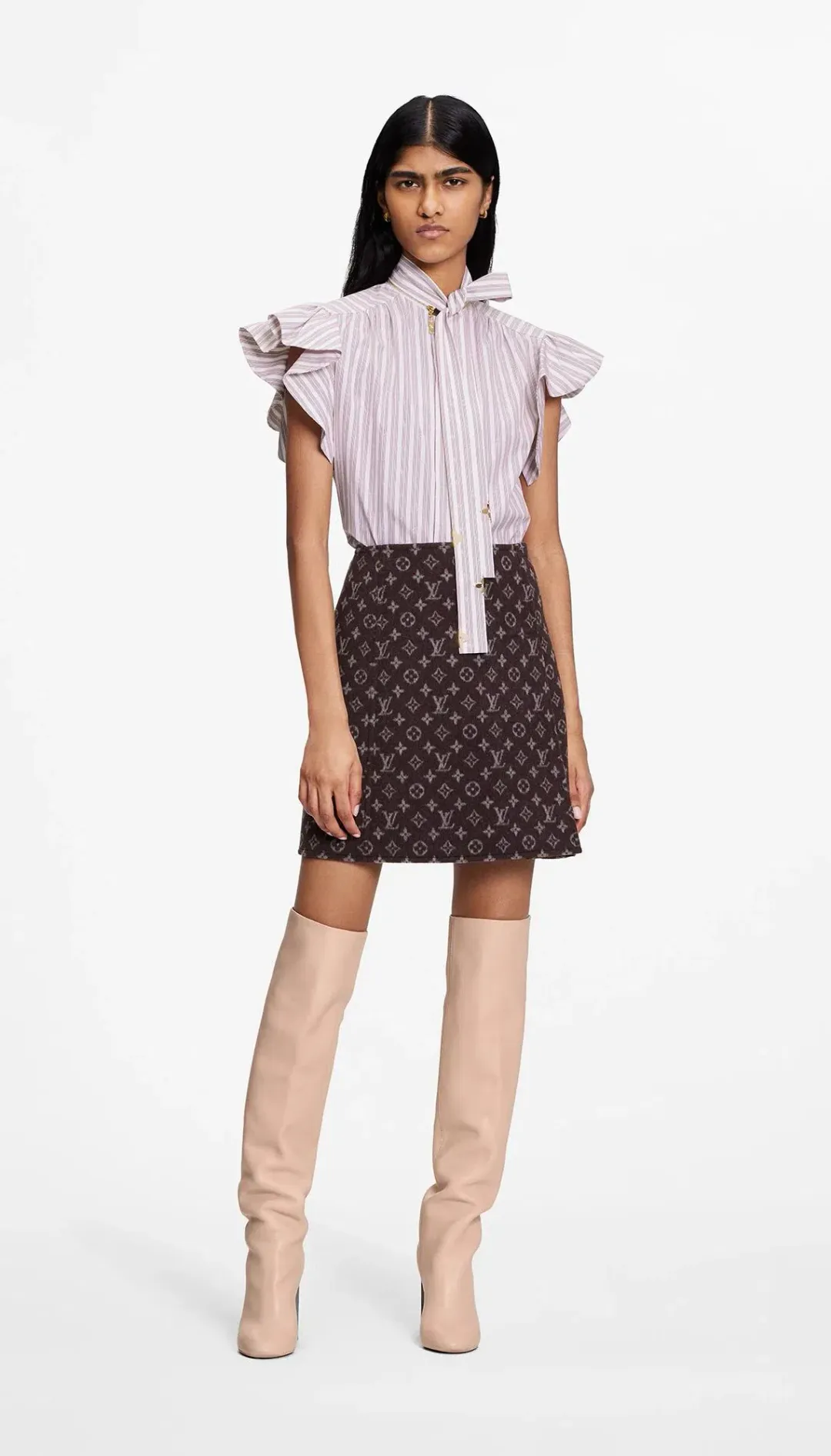 Loui Vuitton Monogram Martingale Mini Skirt Print Size 36/AU 6 for rent on The Volte - main image