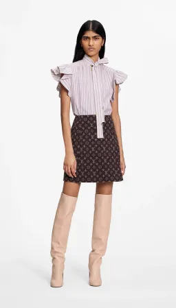 Loui Vuitton Monogram Martingale Mini Skirt Print Size 36/AU 6 for rent on The Volte - image 1