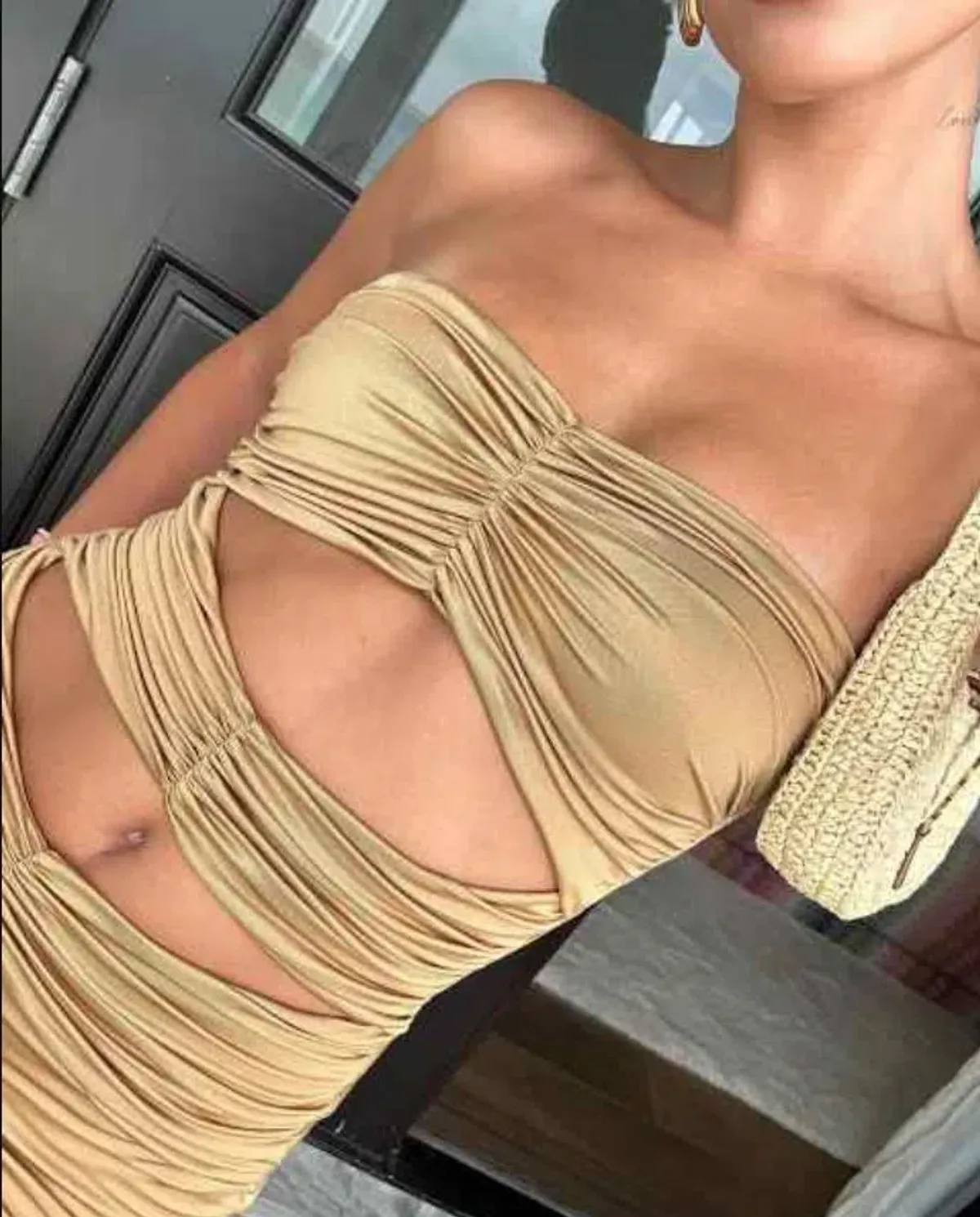 Maygel Coronel Dorato Dress Gold One Size - Image 6
