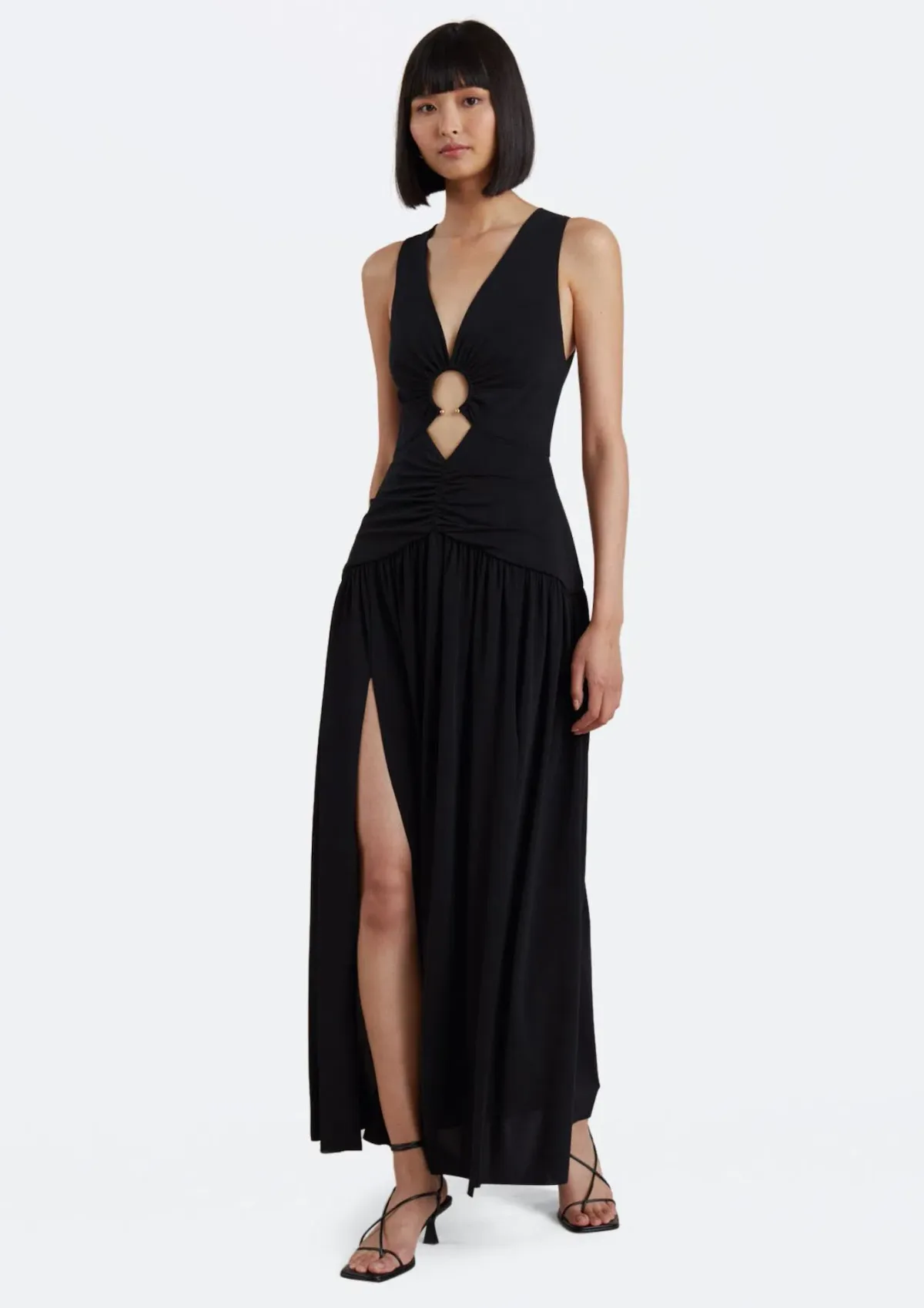 Bec & Bridge Lindsey V Maxi Dress Black Size 6 - Image 1