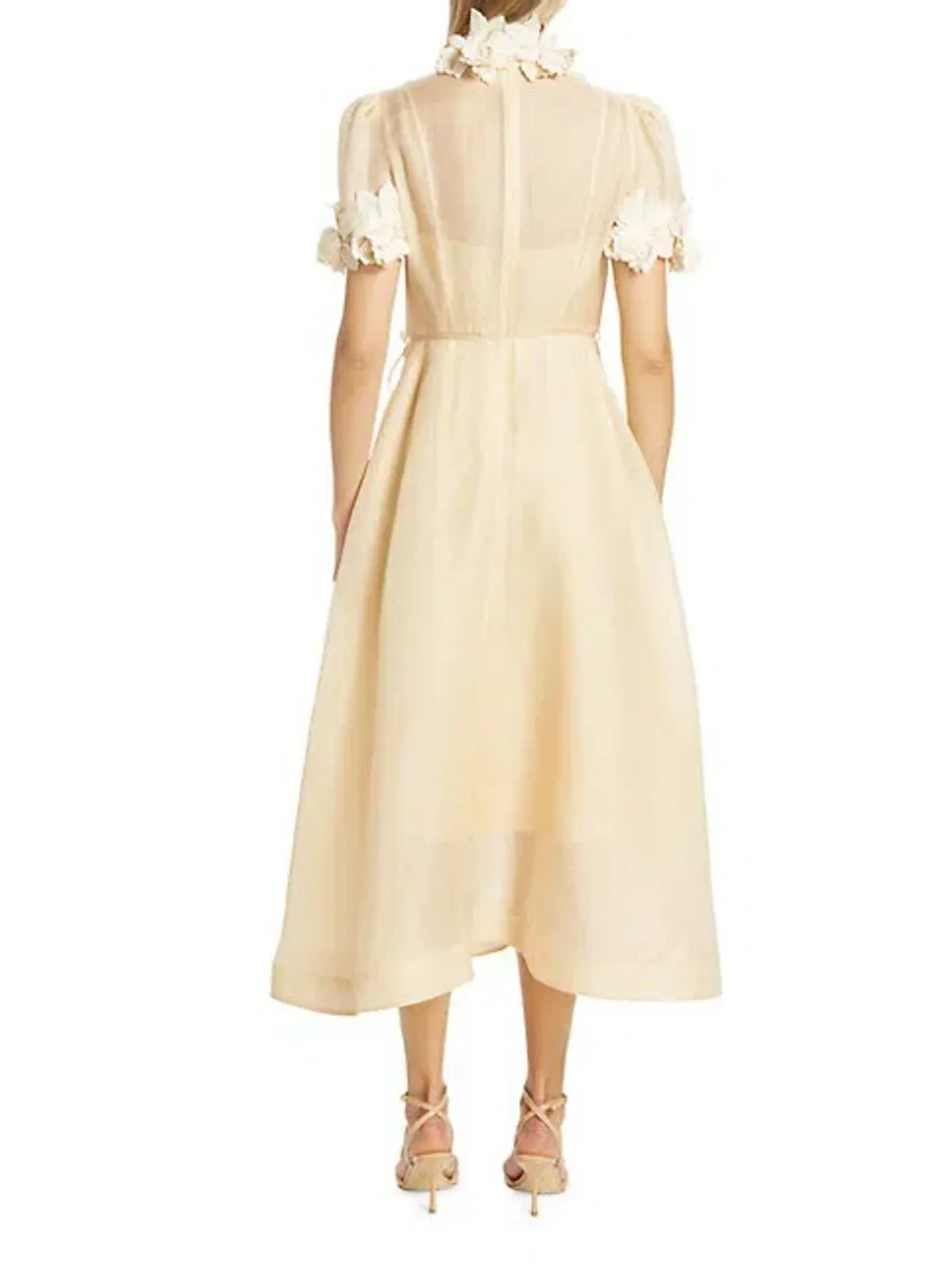 Zimmermann Luminosity Liftoff Midi Dress in Cream Size 2 /Au 12 - Image 2