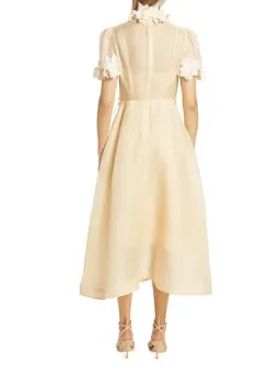 Zimmermann Luminosity Liftoff Midi Dress in Cream Size 2 /Au 12 for rent on The Volte - image 2