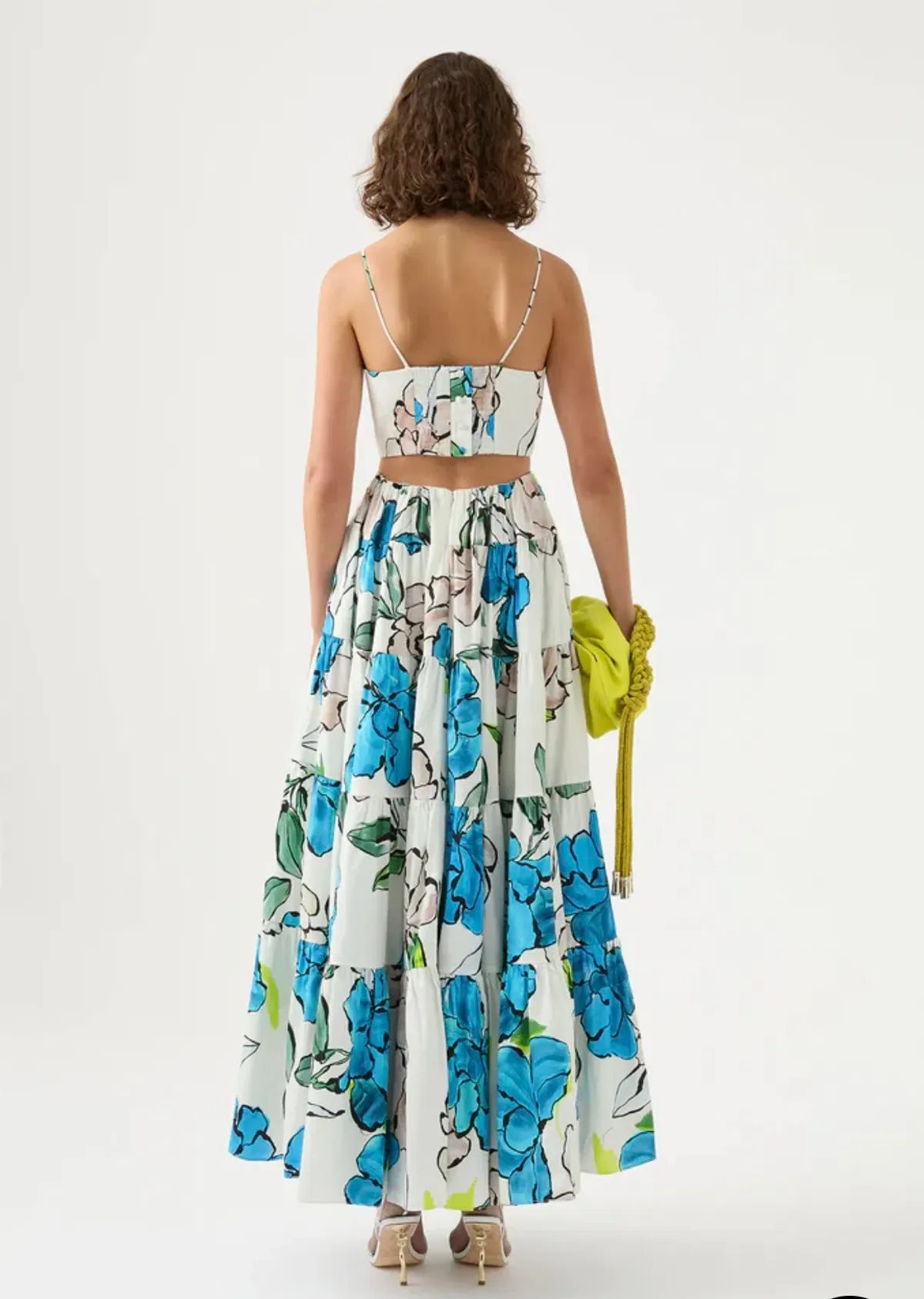 Aje Botanical Tiered Maxi Dress Print Size AU 8 - Image 3