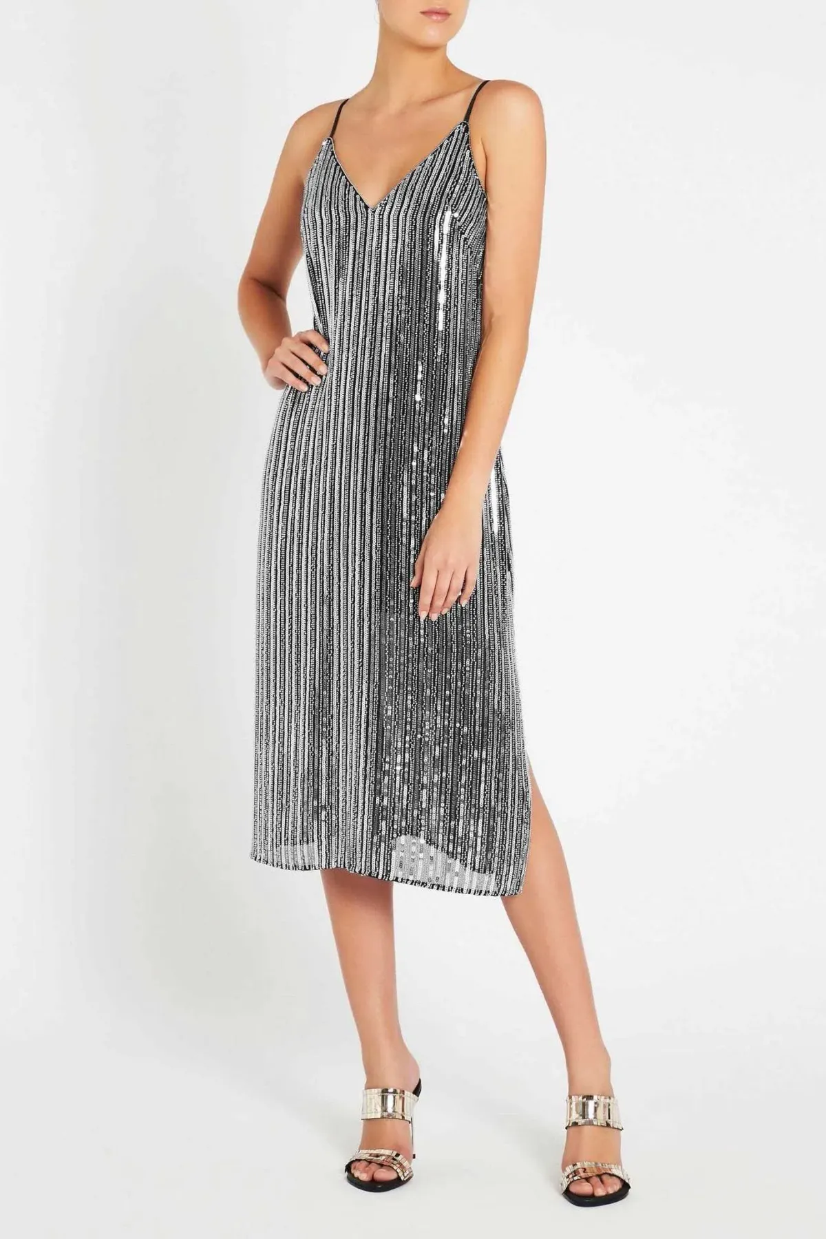 Sass & Bide Queen Of Versailles Dress Silver Size AU 10 for rent on The Volte - main image