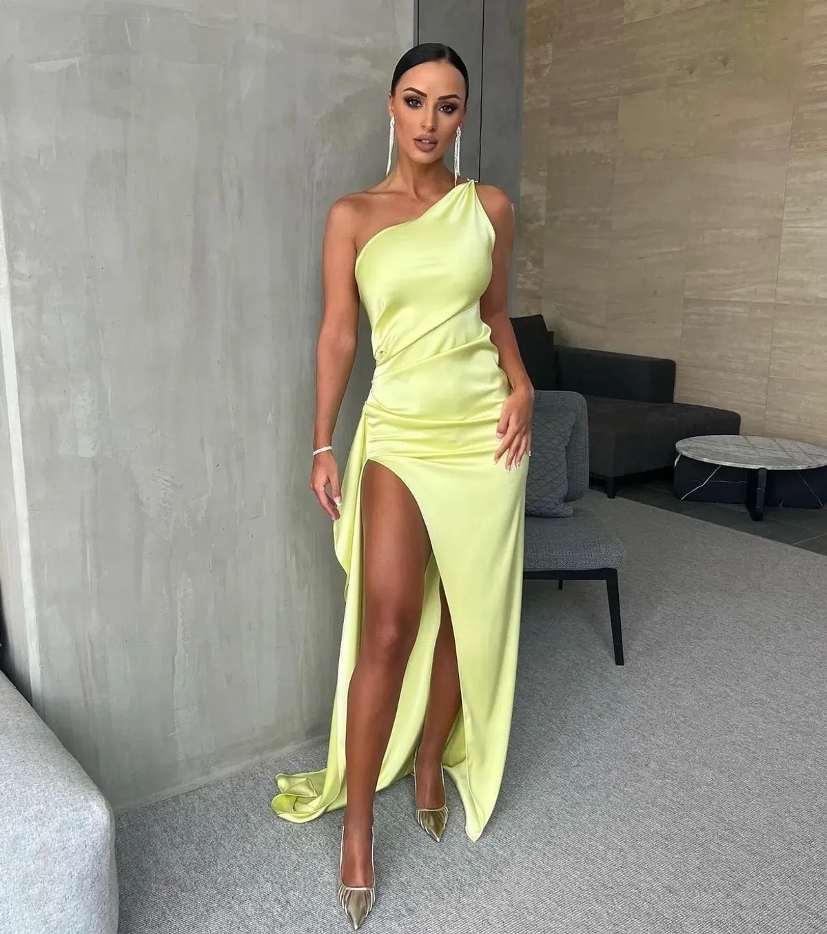 Lexi Samira Dress Mojito Diamante Strap Size AU 10 for rent on The Volte - main image