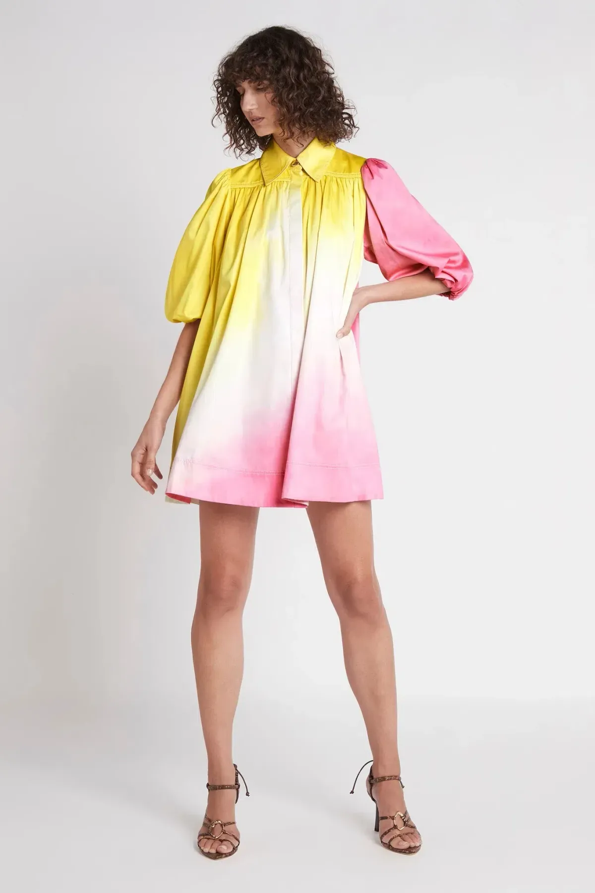 Aje Cloud Burst Smock Mini Dress Multi Size L / AU 12 - Image 1
