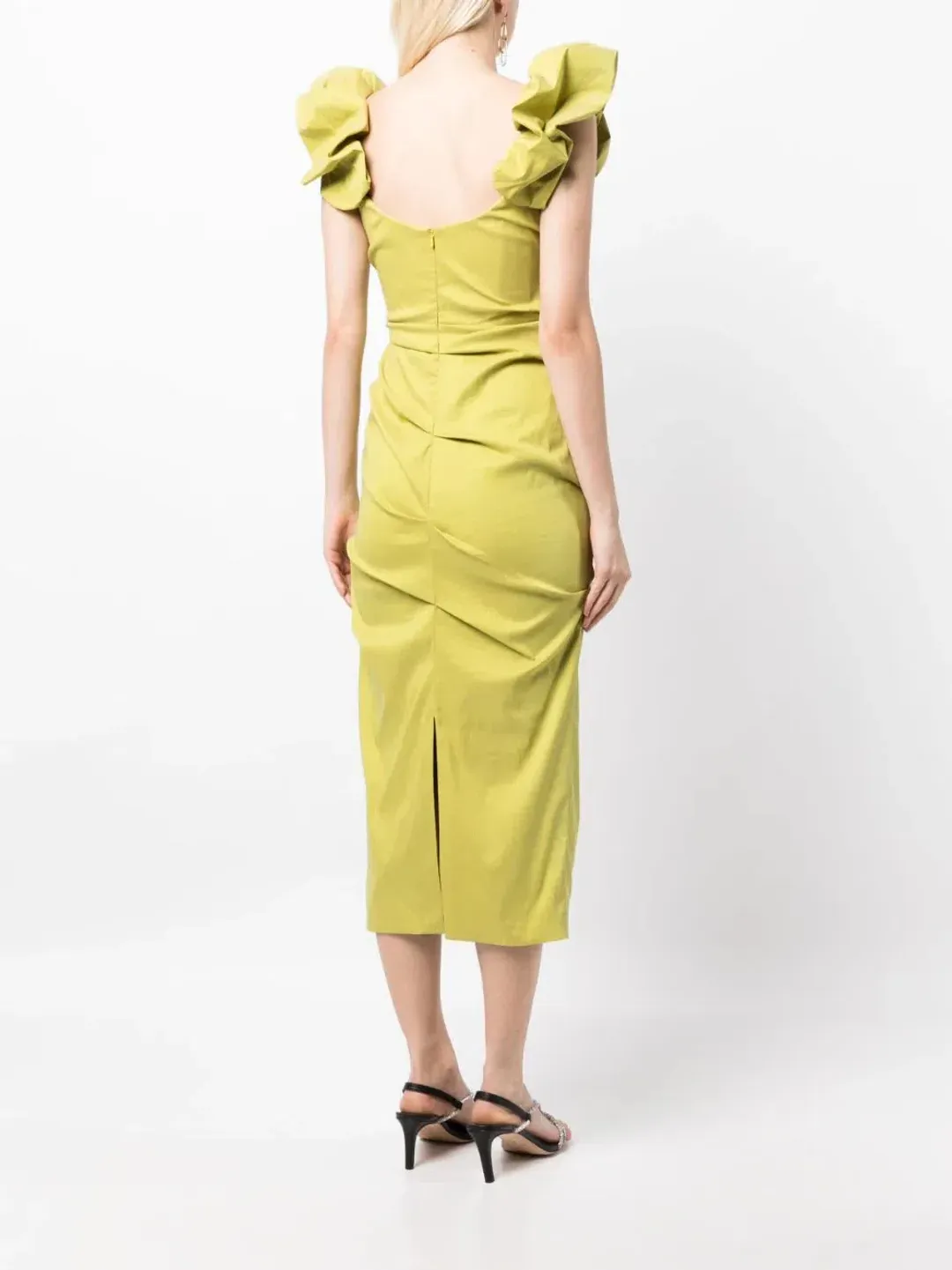 Rachel Gilbert Kalina Midi Dress Green Size 3 / AU 12 for rent on The Volte - main image