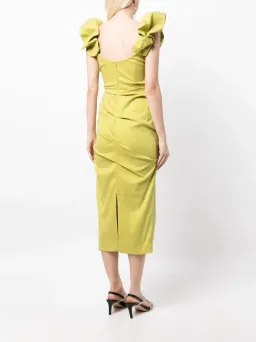 Rachel Gilbert Kalina Midi Dress Green Size 3 / AU 12 for rent on The Volte - image 3