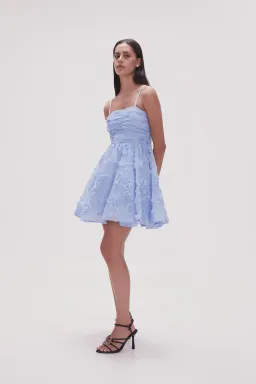 Aje Evangeline Mini Dress Light Sky Blue Size 12 for rent on The Volte - image 2