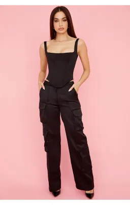 House of CB Rafa Corset & Daria Pants Set Black Size XS / AU 6 for rent on The Volte - image 2