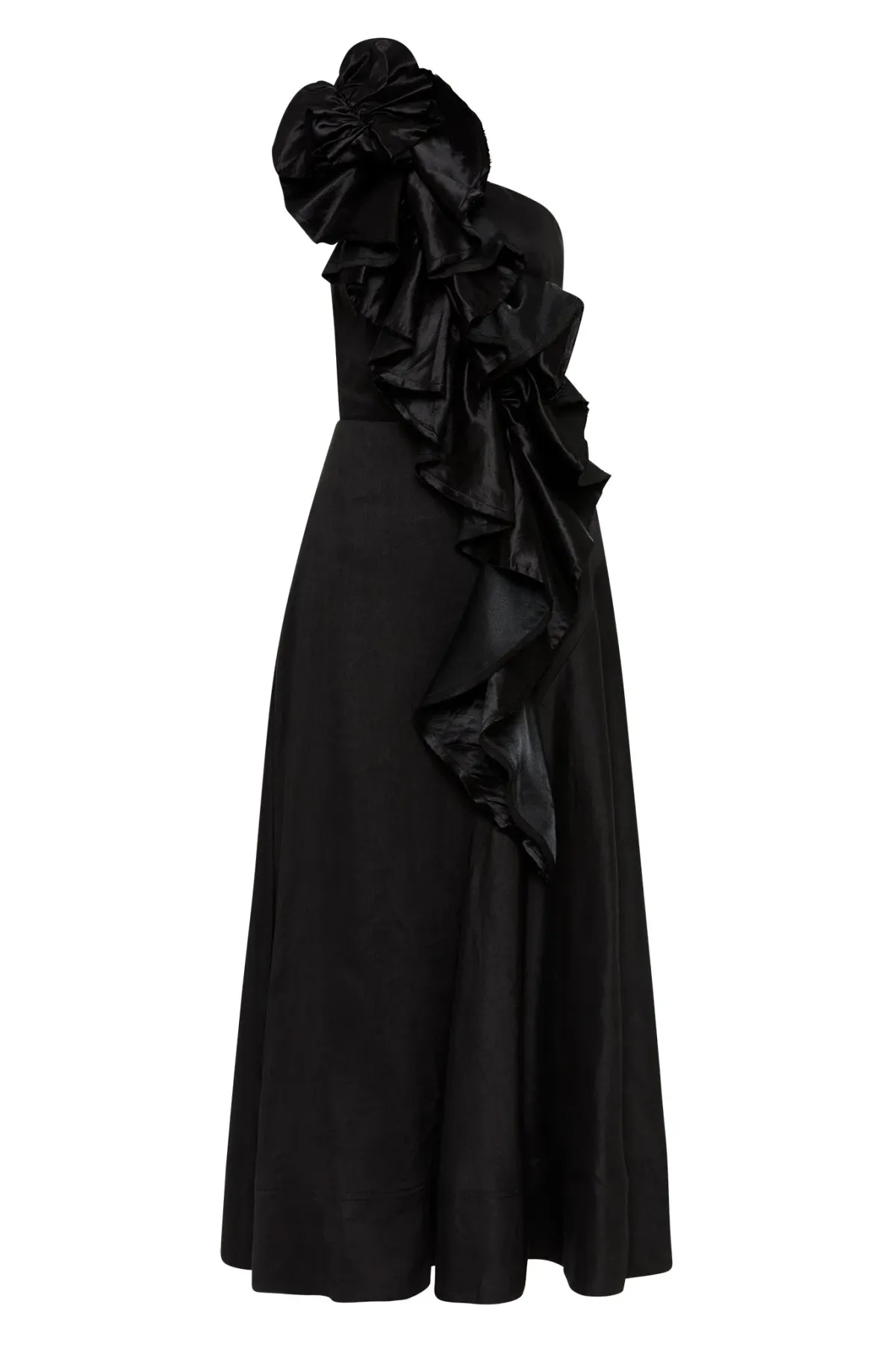AJE Adelia Ruffle Midi Dress Black Size 8 - Image 5