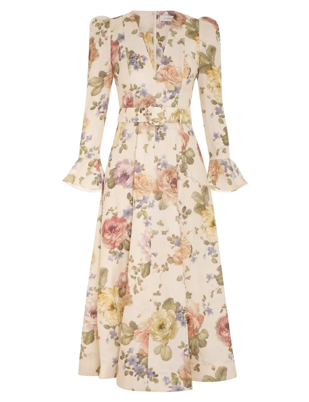 Zimmermann Luminosity Midi Dress Floral Size 2 / AU 12 for rent on The Volte - main image