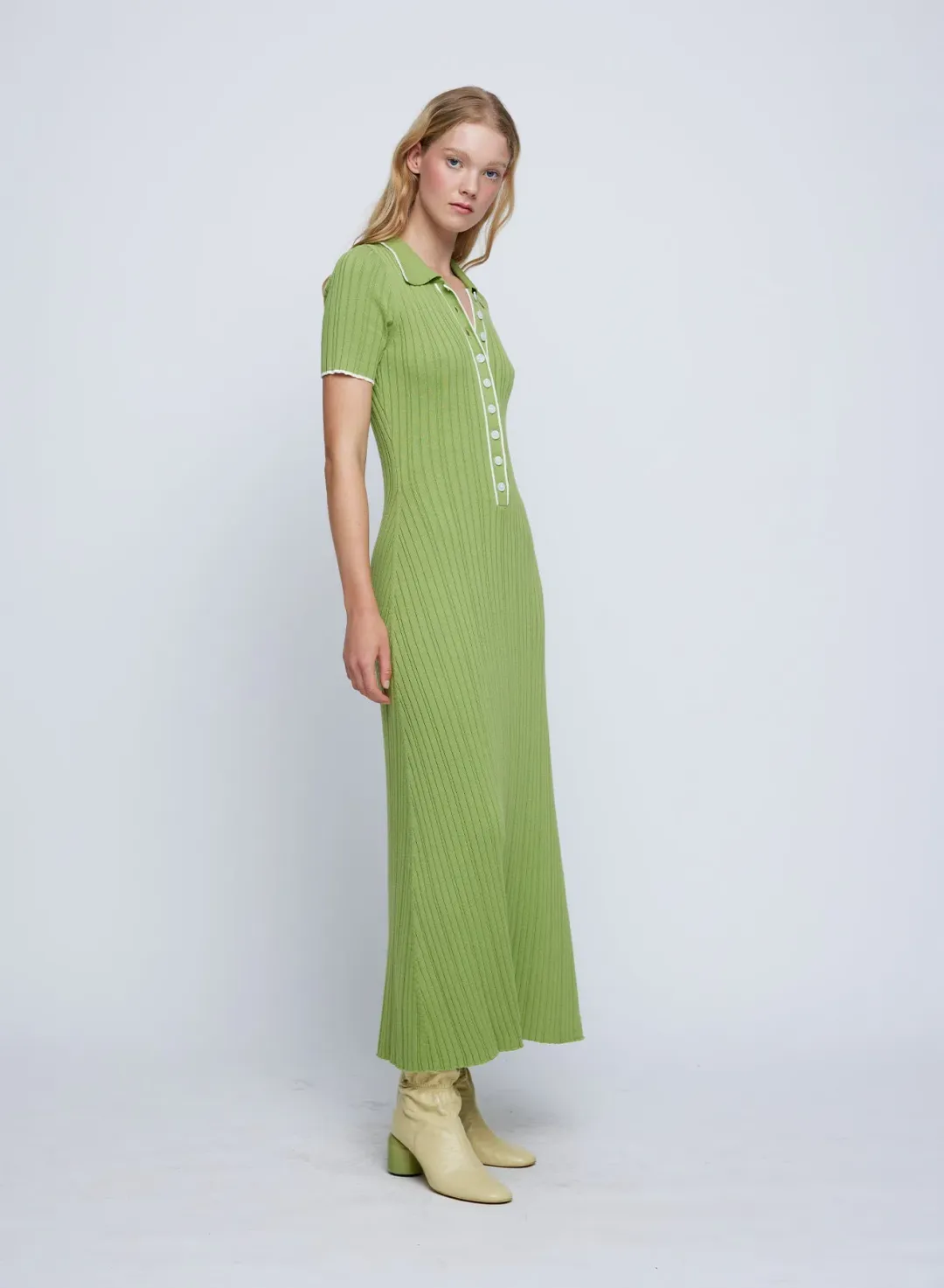 Anna Quan Penelope Dress In Matcha Cream Size 8 for rent on The Volte - main image