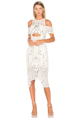 Thurley Wild Heart Midi Dress White Size 10 for rent on The Volte - image 1