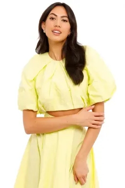 Ginger & Smart Euphoria Top and Euphoria Skirt Set Citron Yellow Size AU 12 for rent on The Volte - image 5