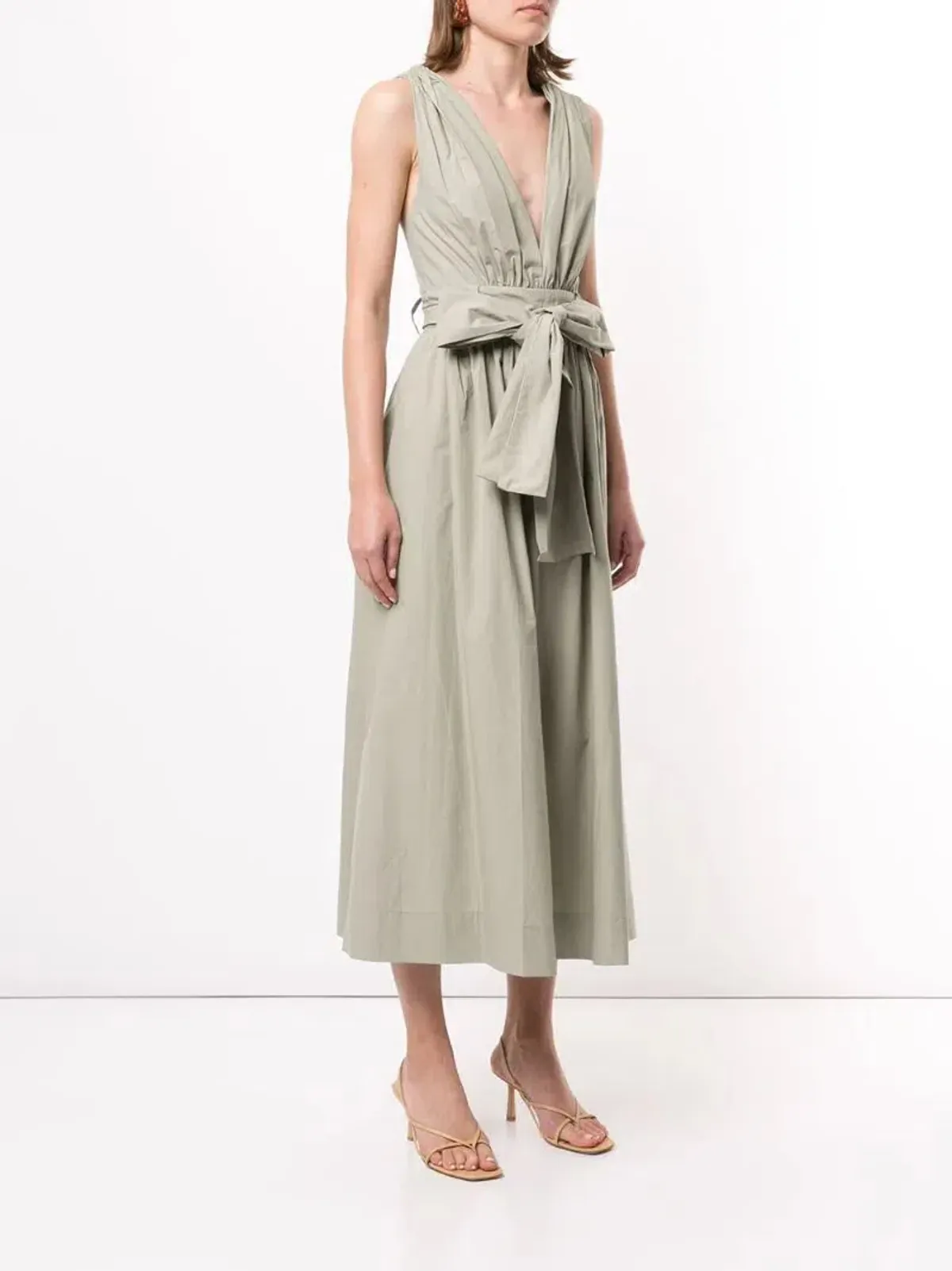 Bec & Bridge St Silvie Midi Dress in Sage Size 6 for rent on The Volte - main image