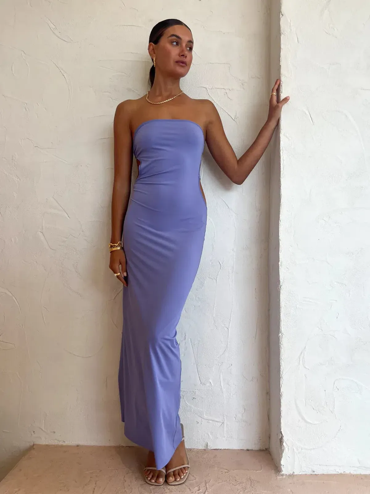 Bec & Bridge Zadie Strapless Dress Grape Size 8 - Image 2