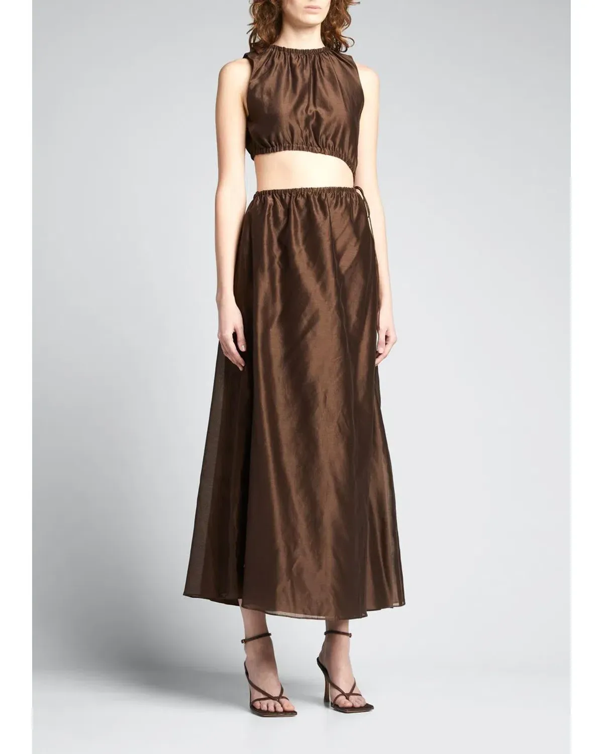 Sir The Label Anje Cut Out Dress Chcolate Size 0 / Au 6 for rent on The Volte - main image