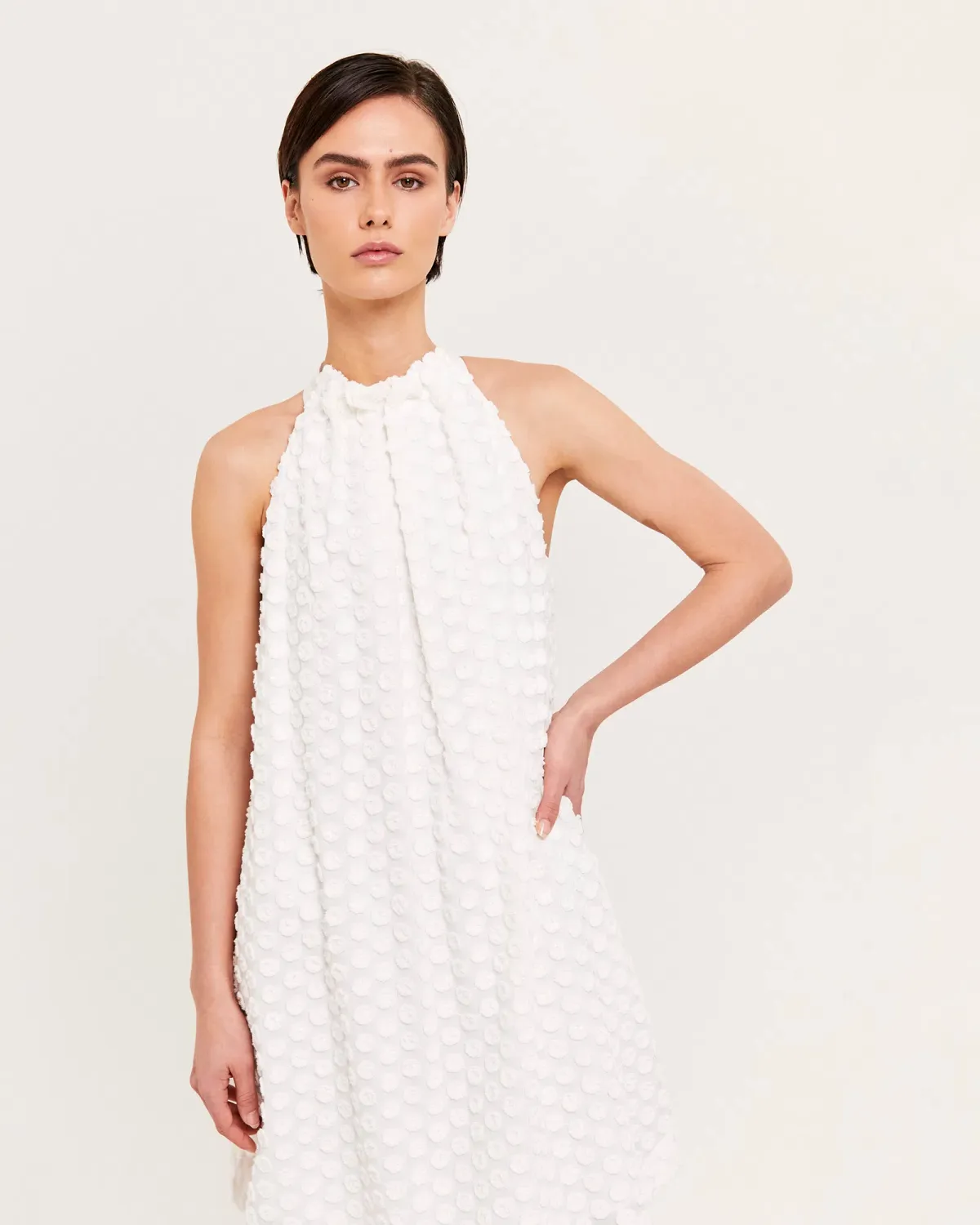 Saba Anika Halter Mini Dress White Size 4 - Image 2