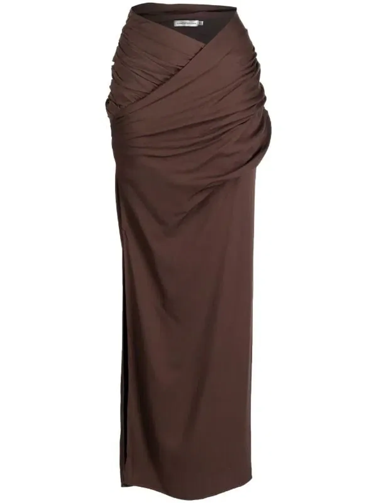 Christopher Esber Veiled Cami & Twisted Wrap Maxi Skirt Set Brown Size L/AU 12 - Image 2