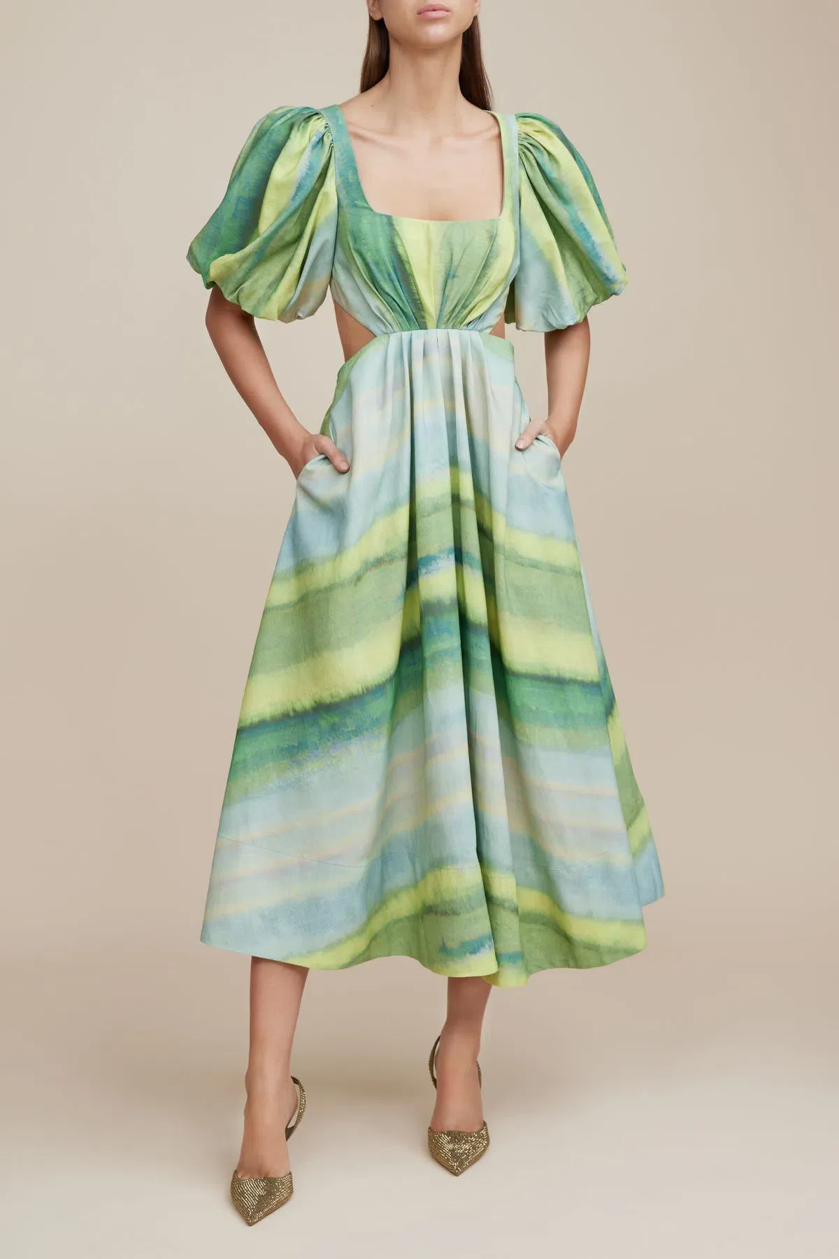 Acler Temple Dress Green Size 6 - Image 1