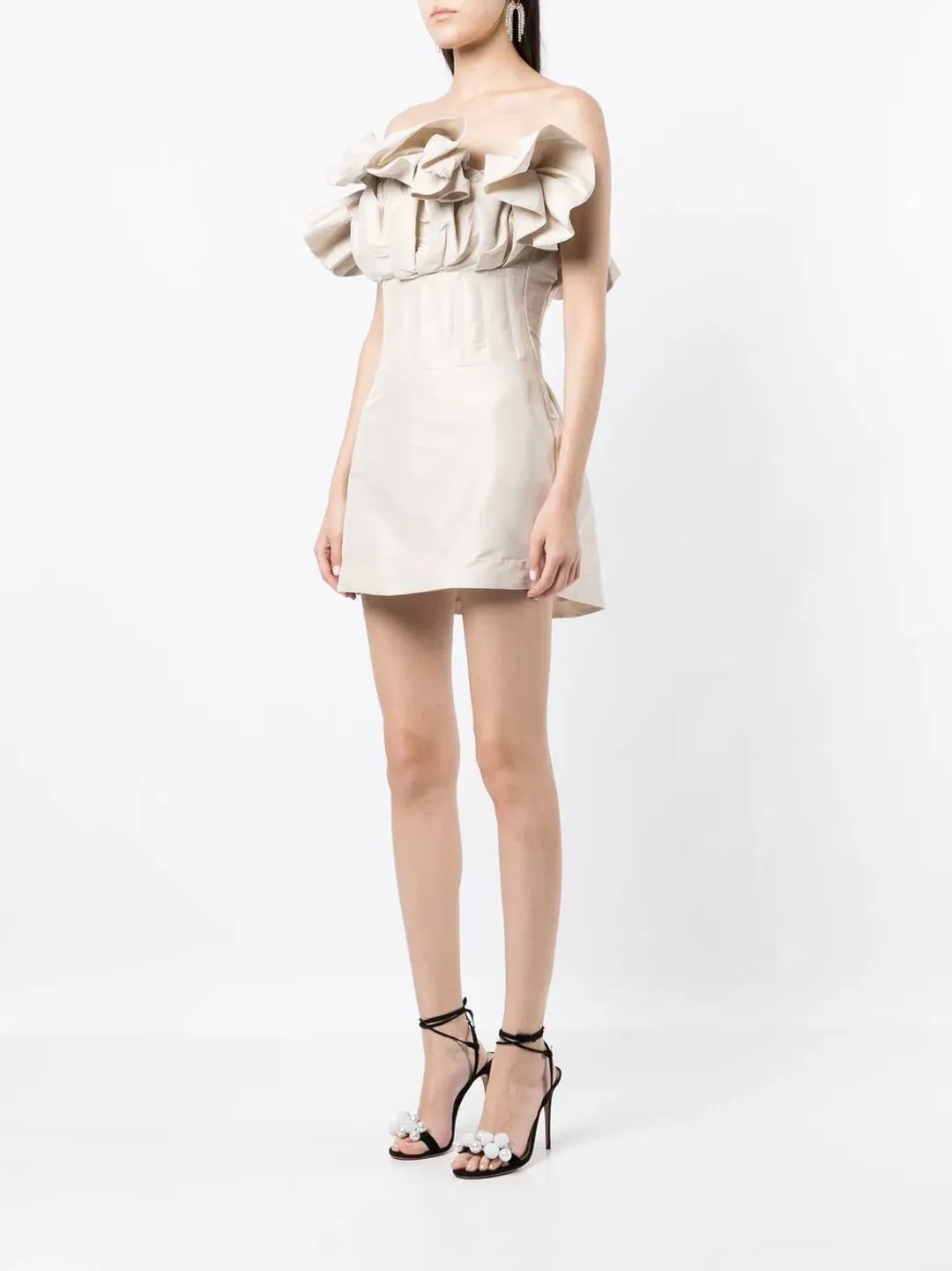 Rachel Gilbert Freida Mini Dress Stone Size AU 8 for rent on The Volte - main image