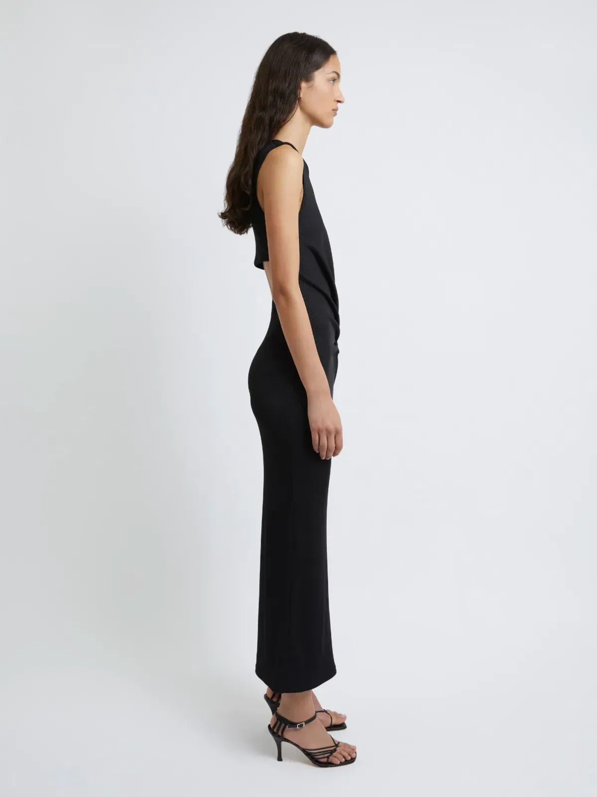 Christopher Esber Folia Float Buckle Tank Dress Midi Black Size 8 - Image 4