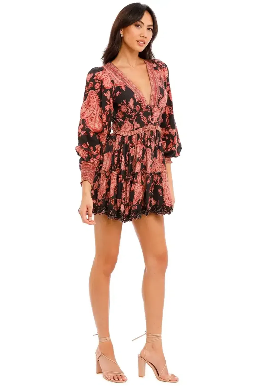 Hemant & Nandita Luana Cashmere Dress Print Size 8 for rent on The Volte - main image