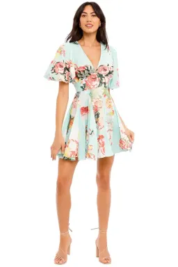 Hemant & Nandita Sage Skater Dress Multi Print Size 8 for rent on The Volte - image 1