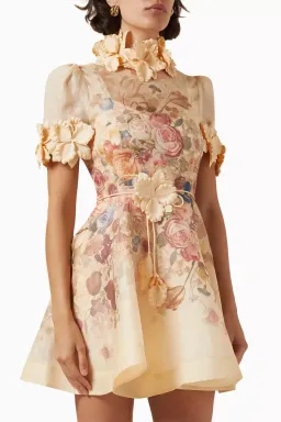Zimmermann Luminosity Liftoff Mini Dress Print Size 2/ AU 12 for rent on The Volte - image 2